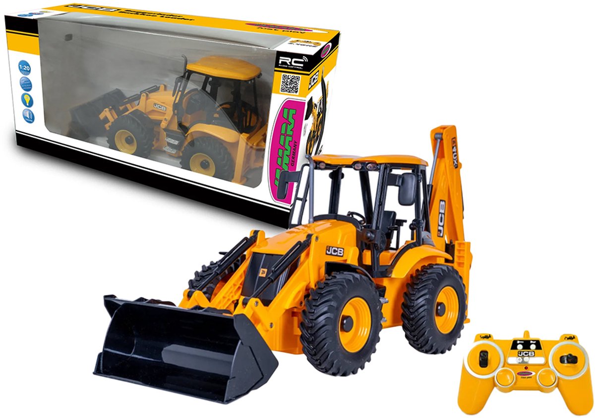 Excavator JCB Backhoe chargeur 1:20 jaune