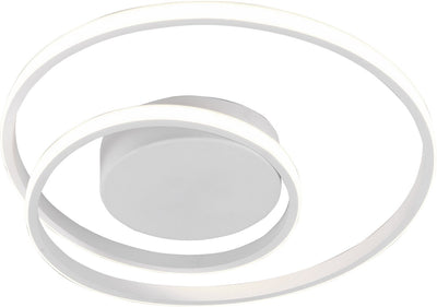 Rl vis ta réalité lumineuse zibal - plafonnier - blanc mat - incl. 1x SMD 22 W - dimmable avec interrupteur - ne convient pas pour variateur externe - montage mural et au plafond