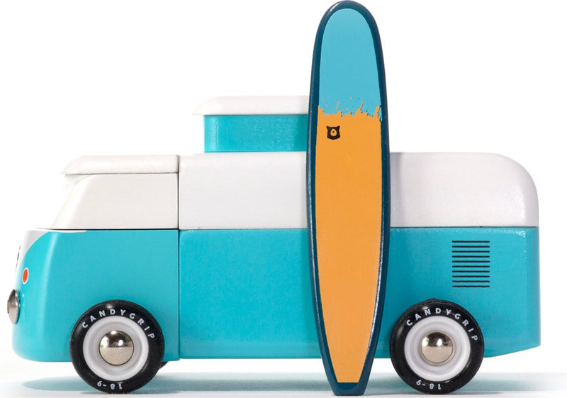 Candylab jouets americana : bus de plage vw - océan (bva319) 16,5x9,4x8,4 cm, magnétique, dans une boîte cadeau, 3+