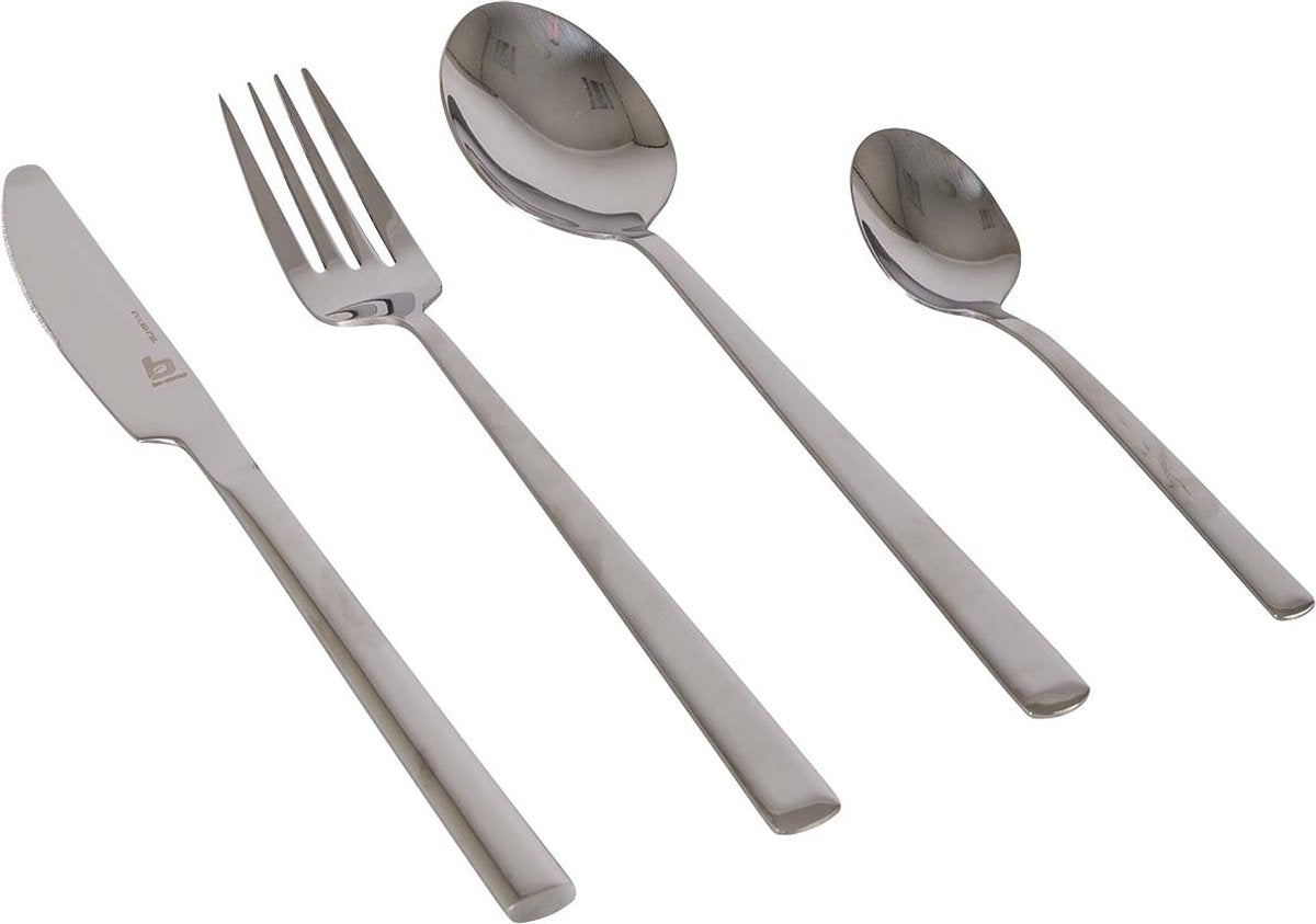Bo-camp - set de couverts - acier inoxydable - 16 pièces - 4 personnes - argent
