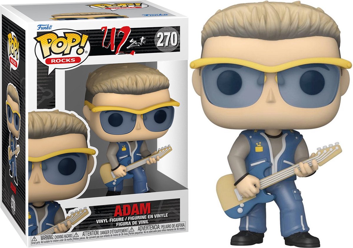 Funko u2-pop! rocks zoo tv adam figurine de collection 9 cm - multicolore