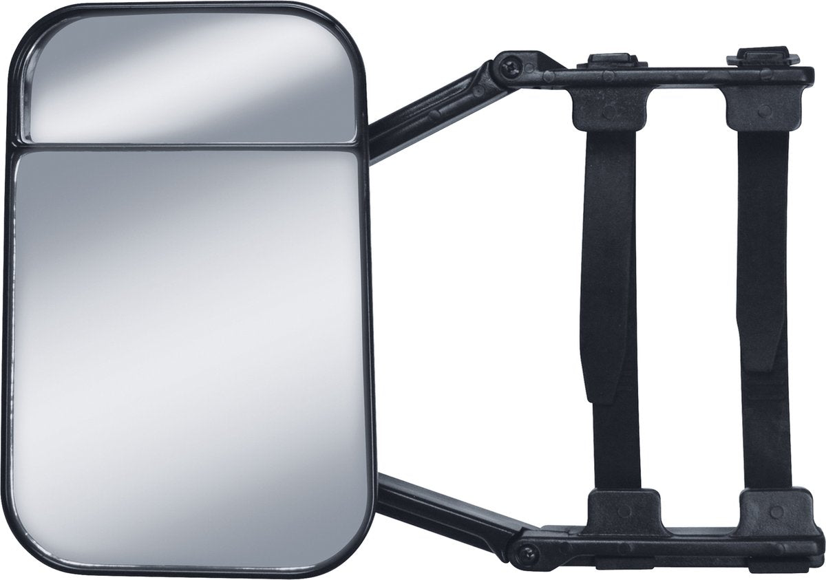 Carpoint miroir de caravane luxe double - sécurité de visibilité accrue - surface de miroir double - ajustement universel
