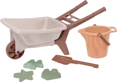 Jeu de brouettes Plasto couleur sable 56 cm - ensemble de jeu de sable - accessoires inclus - 1,4 litre - édition spéciale couleurs neutres douces - sans BPA - fabriqué en Finlande - à partir de 1 an