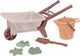 Jeu de brouettes Plasto couleur sable 56 cm - ensemble de jeu de sable - accessoires inclus - 1,4 litre - édition spéciale couleurs neutres douces - sans BPA - fabriqué en Finlande - à partir de 1 an