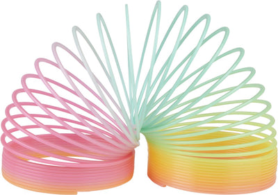 Eddy jouets arc-en-ciel de jouet de ressort magique - enfants de ressort magique 3+ - jouets en spirale en plastique - slinky - couleur arc-en-ciel de ressort d'escalier