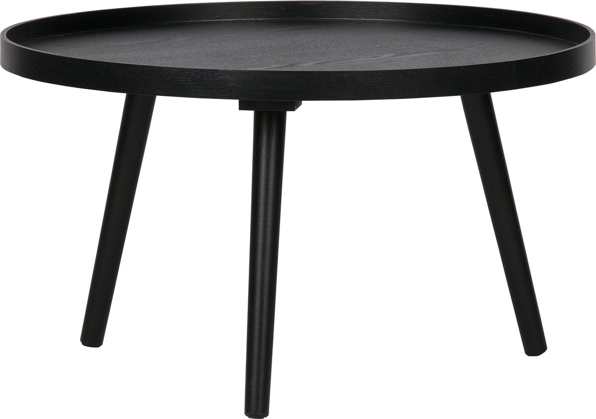 Woood table d'appoint mesa l - bois - noir - 34xø60