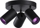 Plafonnier intelligent Calex - 3 lumières - spot intelligent en saillie - rond - noir