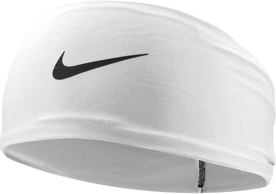 Bandeau de sport Nike dri-fit fury classic large blanc noir unisexe.