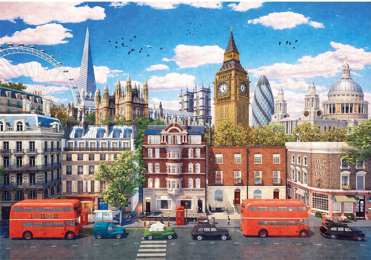 Gibsons - rues de Londres (par dominic davison) - 500 pièces 48×34cm (l×h) - puzzle pour adultes
