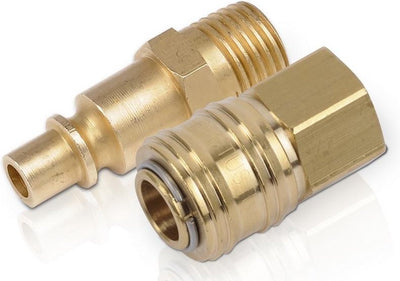 Raccords de compresseur Powerplus powair0261 - adaptateur femelle - couplage orion vers euro - 2 pièces - cuivre