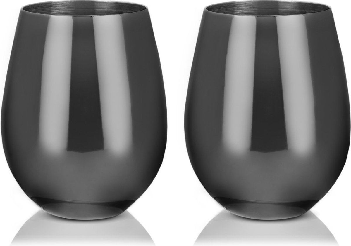 Verre à vin sans pied Viski - acier inoxydable - 532ml - bronze - lot de 2