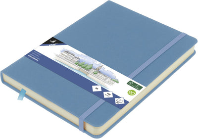 Carnet de croquis Kangaro - a5 - bleu ciel - avec élastique et ruban - k-861295