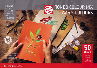 Royal Talens Mélange de papier tonique Talens chaud, A3, 180 g, 50 feuilles,
