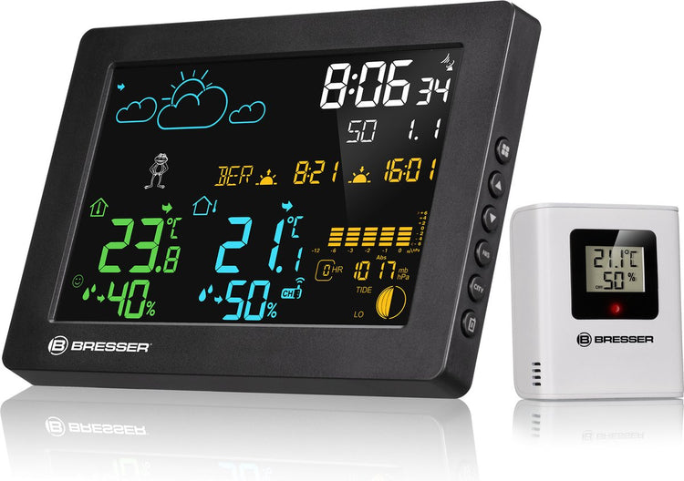 Station météo Bresser - meteotemp baro - avec écran couleur - pour l'intérieur et l'extérieur