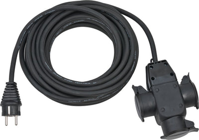 Chantier de construction Ngk Brennerstuhl verleabel | 10m | h07rn-f3g1.5 noir | avec raccord en caoutchouc à 3 voies | ip44-1167810301