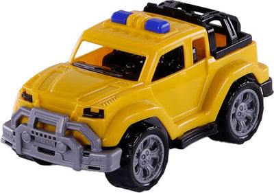 Jouets Cavallino Cavallino Trendy Jeep Geel, 22 cm