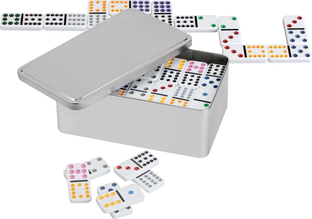 Domino Philos double 12 en boîte métal