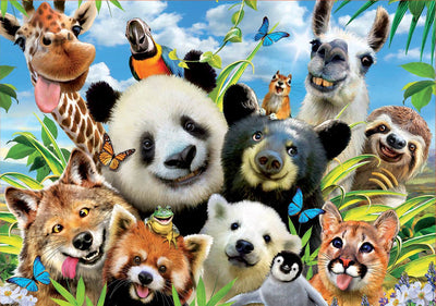Puzzle Educa - 1000 pièces - selfie drame lama - puzzle