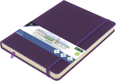 Carnet de croquis Kangaro - a5 - coeur violet - avec élastique et ruban - k-861292