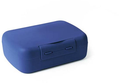 Boîte à brunch au quotidien cobalt - 1400ml - boîte à lunch avec compartiments et autocollants - boîte à lunch pratique - boîte à lunch sans BPA - boîte à pain fabriquée en Belgique - 210x150x75mm