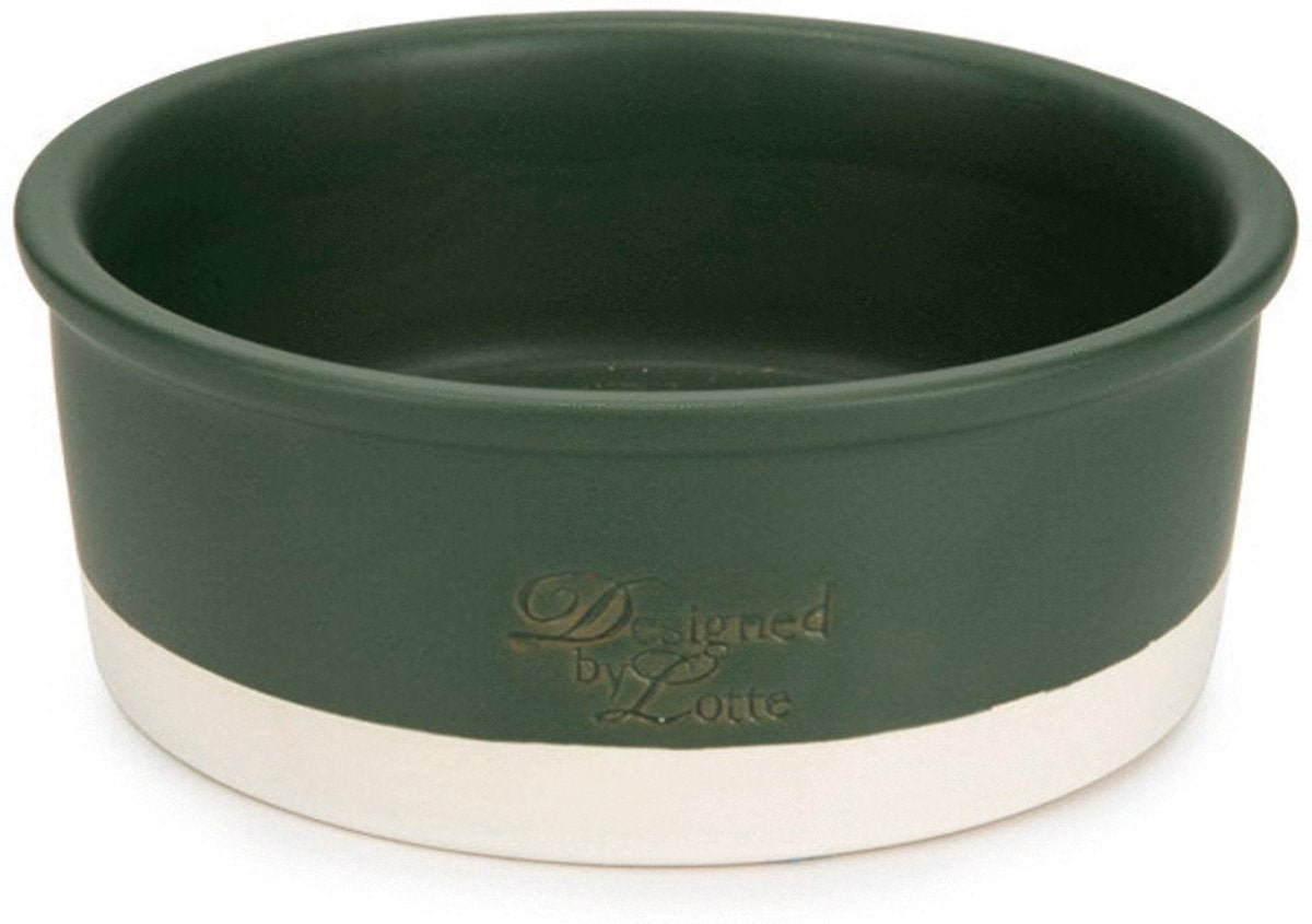 Conçu par lotte joa - bol de nourriture pour chien - céramique - vert - 20x20x7,5 cm