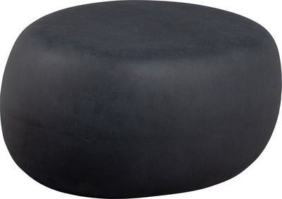 Table d'appoint en galets Vtwonen - argile fibrée - aspect béton - anthracite - 31x65x49 cm