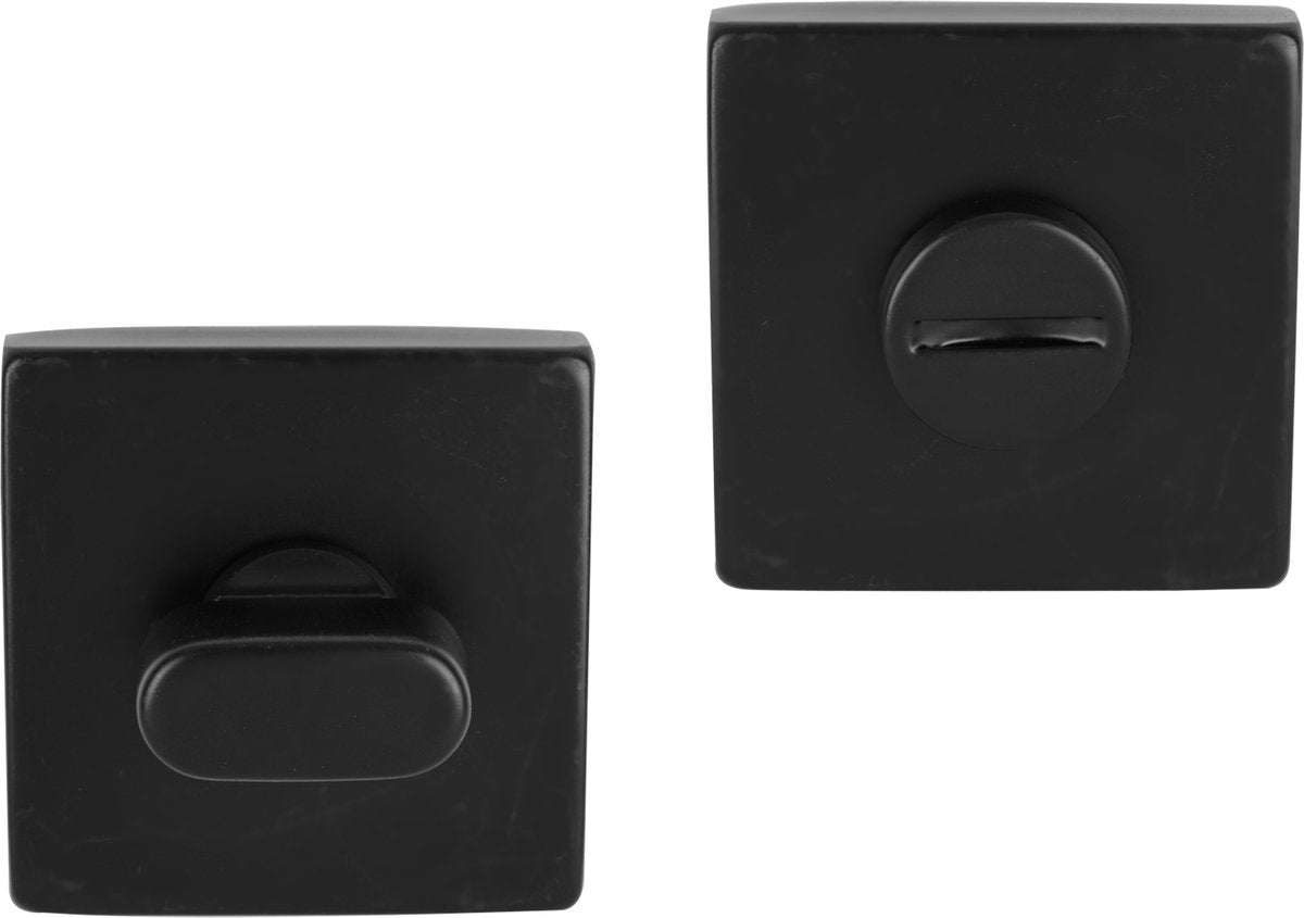 Différence | rosace avec fermeture de toilettes | noir | carré | 52x52mm