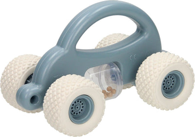 Voiture jouet pour tout-petits Cavallino avec hochet - bleu pastel