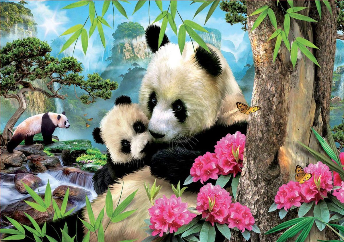 Puzzle Educa - 1000 pièces - pandas - puzzle