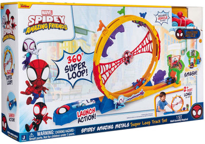 Jazwares Spidey, incroyable piste de course en super boucle métallique