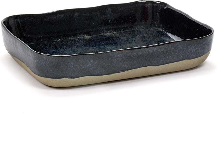 Serax - table merci la nouvelle - plat allant au four - bleu foncé - 2 pièces