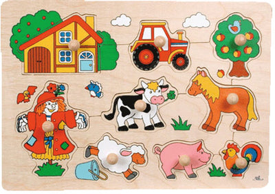 Goki Wooden Nick Puzzle Farm Retro, 5e.