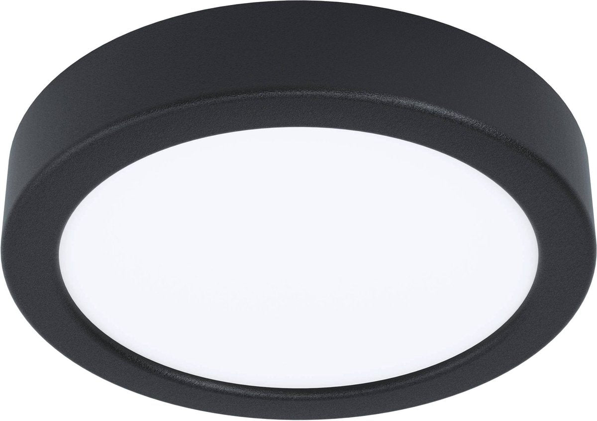 Lampe en saillie Eglo fueva 5 - LED - ø 16 cm - noir - dimmable