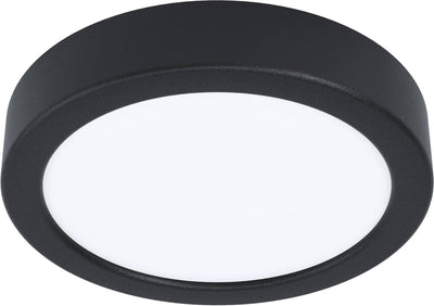 Lampe en saillie Eglo fueva 5 - LED - ø 16 cm - noir - dimmable