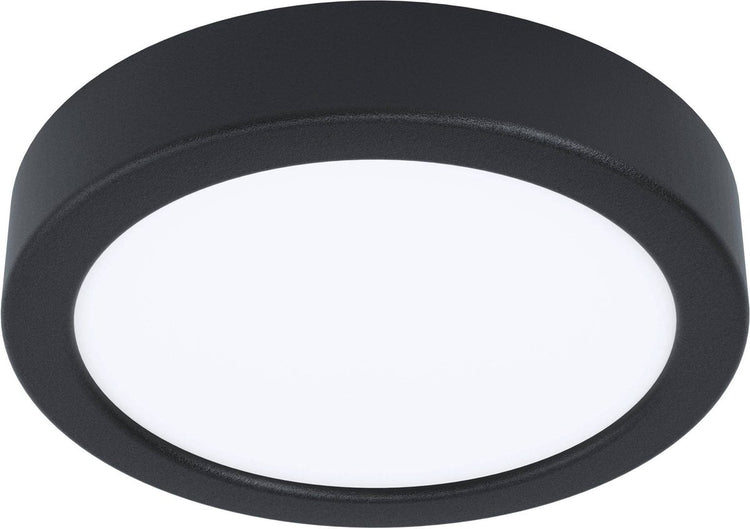 Lampe en saillie Eglo fueva 5 - LED - ø 16 cm - noir - dimmable