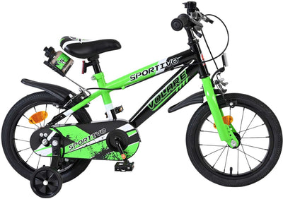 Volare Sportivo Child's Bike Boys 14 pouces Green Black Two Hand freins