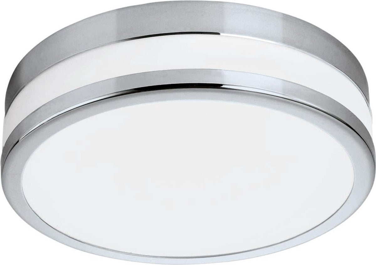 Eglo batholino led palermo - applique plafonnier - 1 lumière - ø29,5 cm - chrome - laqué blanc