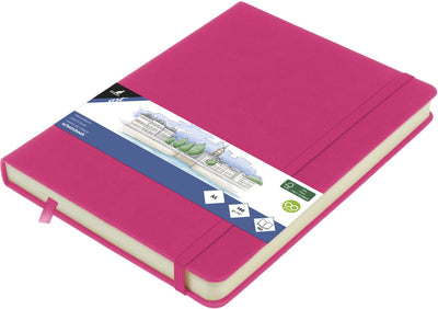 Carnet de croquis Kangaro - a5 - rose vif - avec élastique et ruban - k-861290