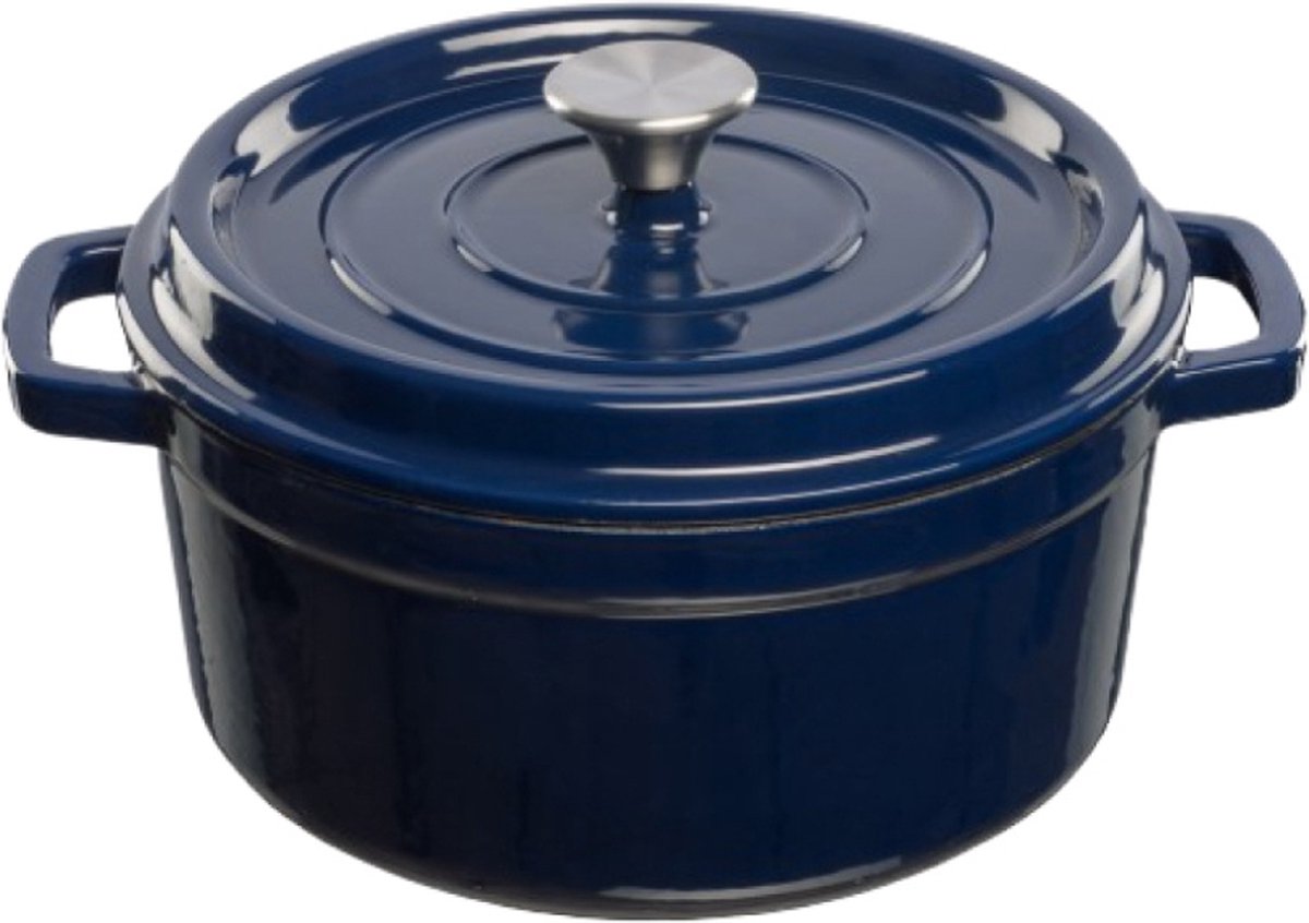 Grand feu - cocotte en fonte émaillée - 3,5 ltr. - bleu