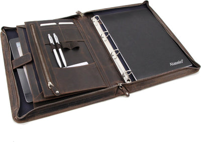 Conférencier Kangaro Roberto Romano - Juve - a4 - marron - cuir véritable - 36x27,5x5cm - ju-48213