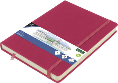 Carnet de croquis Kangaro - a5 - rubis - avec élastique et ruban - k-861291