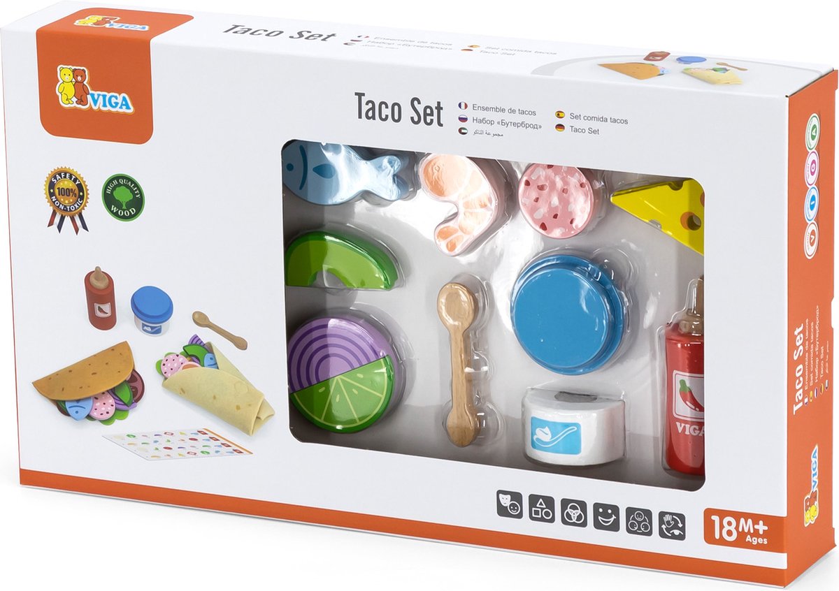Vigatoys viga toys® ensemble de tacos pour nourriture et boisson