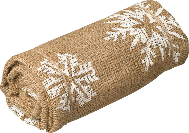 Nature - housse jute h100x ø75cm - l motif hiver - housse protection plantes antigel