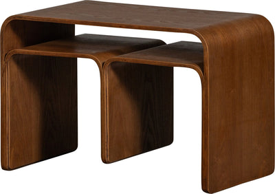 Table d'appoint multifonctionnelle Woood Frey - bois - noyer - 40x60x32
