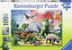 Puzzle de Ravensburger entre les pièces de dinos 100 xxl