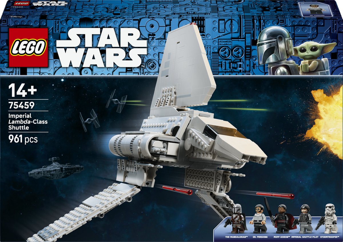 Lego ® star wars™ navette impériale de classe lambda - ensemble de construction de vaisseau spatial à collectionner - 75459