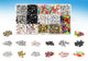 Perles de lettre dans la boîte de stockage, 15 conceptions