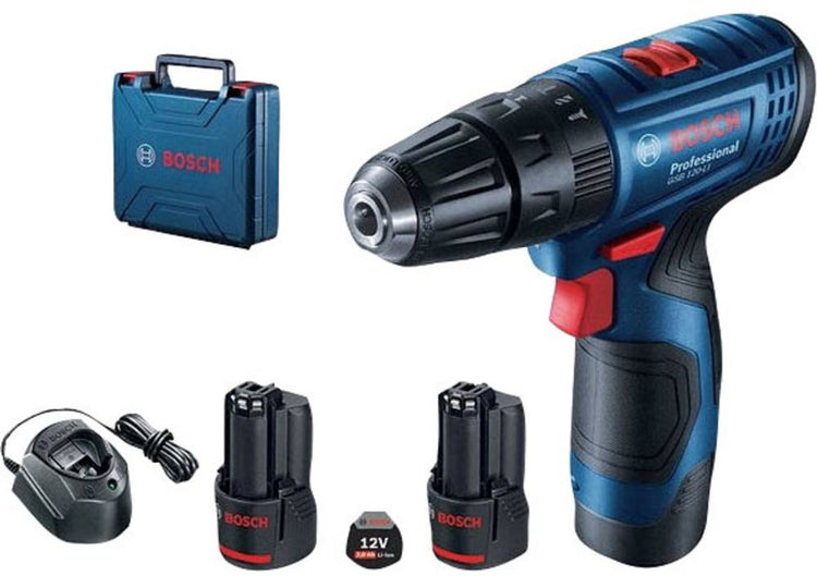 Bosch gsr 120-li - perceuse sans fil - 12v - 30nm - 2x2,0ah