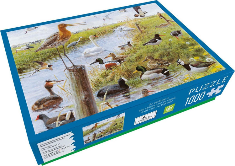 Bekking blitz - puzzle - 1 000 pièces - art - oiseaux des prés - elwin van der kolk - protection des oiseaux Pays-Bas