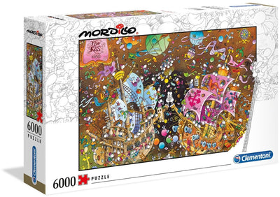 Clementoni - puzzle - 6000 pièces - mordillo - le baiser - puzzle pour adultes - licence série spéciale